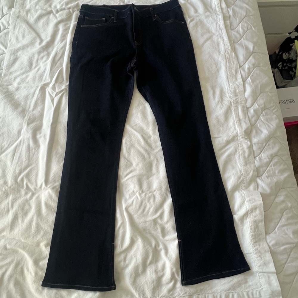 Express Mid-rise Skyscraper Jeans, Size 14, Dark Blue